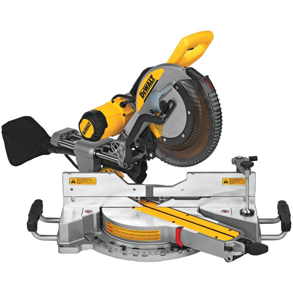 DEWALT 15 Amp Corded 12 in. Double Bevel Sliding Compound...