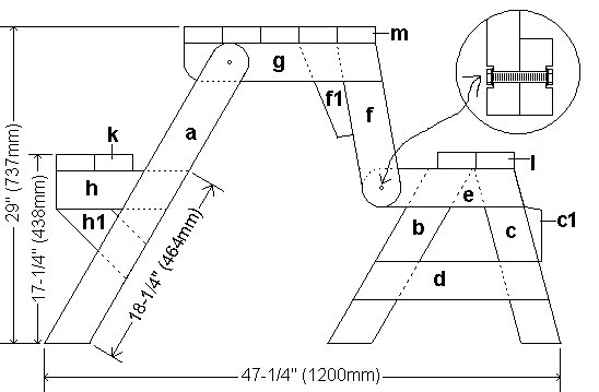 One-Piece Folding Picnic Table out of 2×4 Lumber : Plan Side Table
