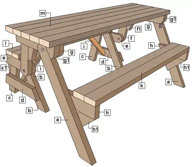 Build A One Piece Folding Picnic Table, Bench Folds Into Picnic Table Plans Free