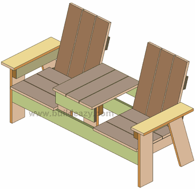 Wooden bench with table in the middle best sale