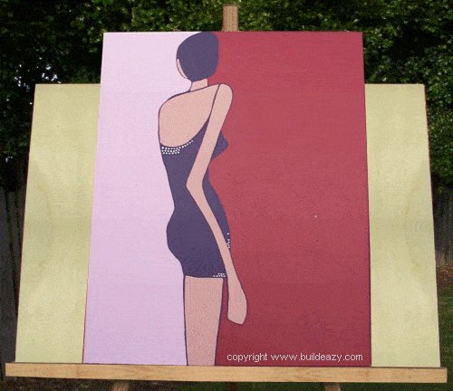 Girl standing - painting by Roseanne and Jacqui Kenny