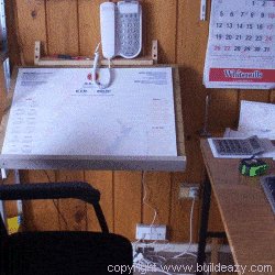 Wall mounted shop drafting table