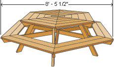Hexagon Picnic Table Plans