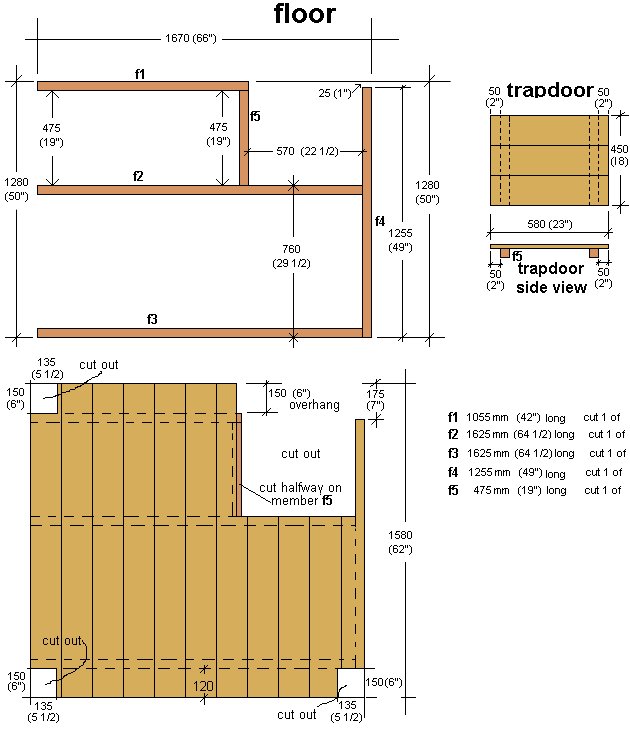 Kid's Play Fort Plan : Floor Plan