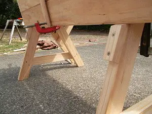 Compact Folding Picnic Table : Tabletop Stops Adjusted