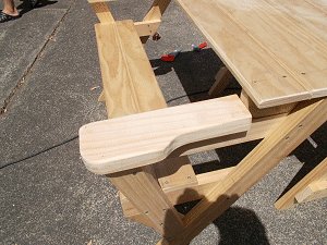 Compact Folding Picnic Table : Armrest Upper Pad Fitted