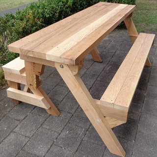 One-piece folding picnic table out of 2x4 lumber BuildEazy