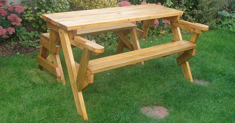 How To Build A One Piece Folding Picnic Table Out Of 2 4 Lumber