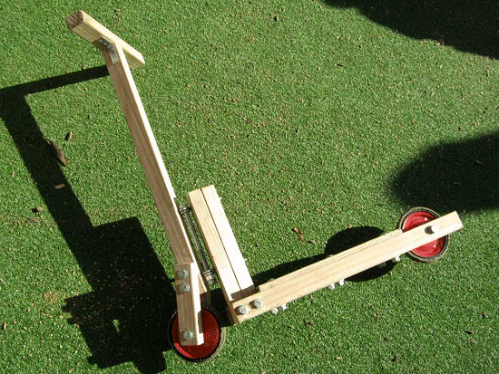 kids wooden scooter
