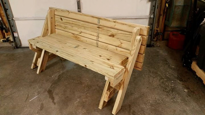 How To Build A One Piece Folding Picnic Table Out Of 2 4 Lumber