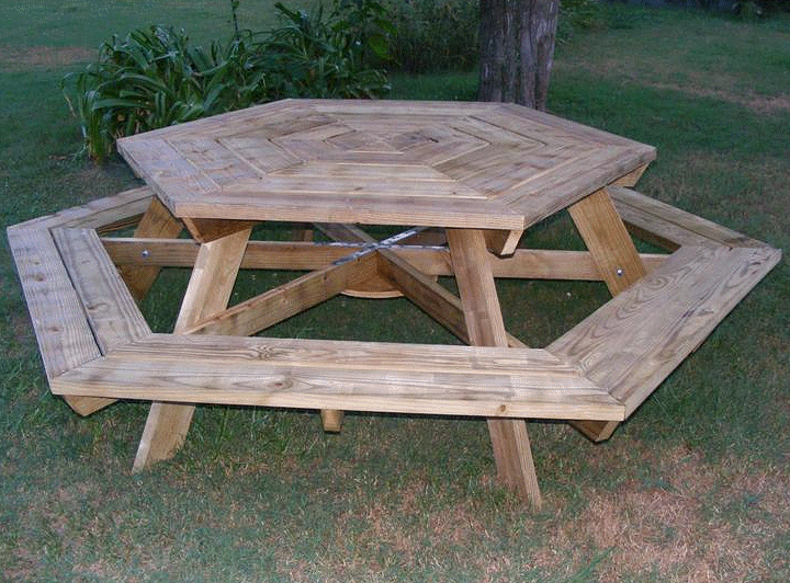 How To Build A Hexagonal Table With Seating Buildeazy