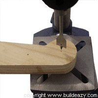 Hall or Bed End Bench : Drill the Holes in the Hall Bench Legs