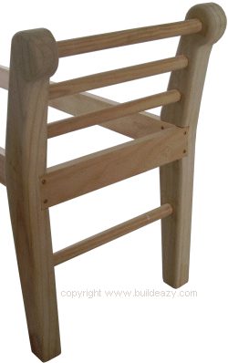 fix the end rails to the hall bench legs