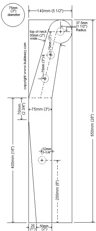 template of a the leg and arm of a bed end bench