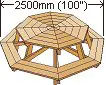 Octogonal Picninc Table Plan : Size of Octogonal Picninc Table 